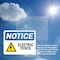 Signmission Electric Fence OSHA Notice Sign, Plastic, 10in W x 7in L, 2PK OS-2PACK-NS-P-710-L-11626 - alternate 4